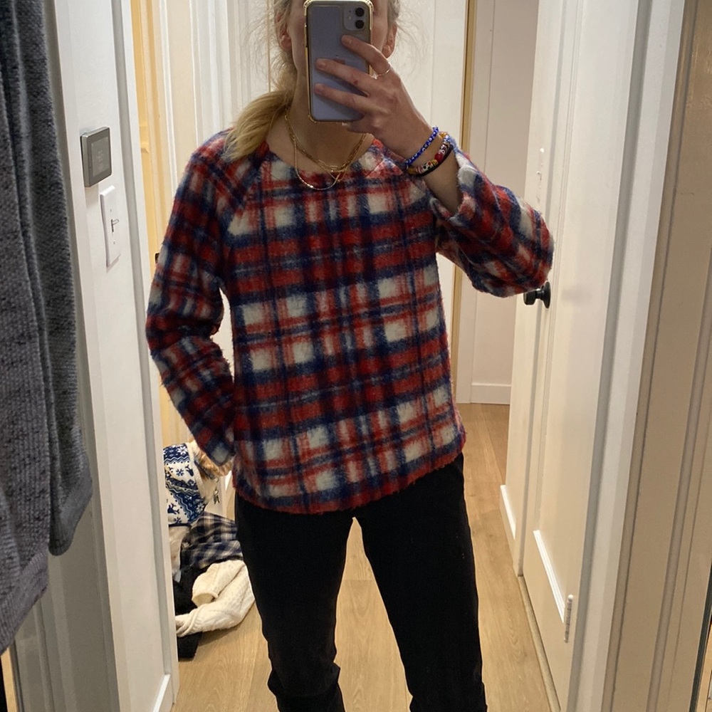 Madewell plaid sweater/fleece